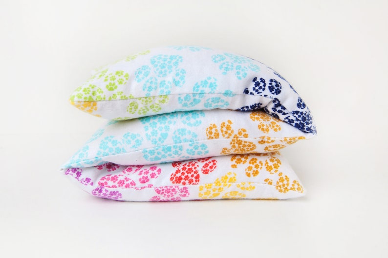 Paw Print Heating Pad, Microwaveable Heating Pack, Heat Wrap, Gift for Dog Lover, Rainbow Heat Pad, Cozy Gift image 9