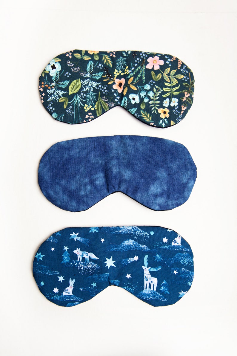 Floral Sleep Eye Mask, Sleep Aid, Sleep Gift, Travel Gift, Sleeping Cotton Mask, Spa Night, Gifts Under 20, Green Sleep Mask image 7