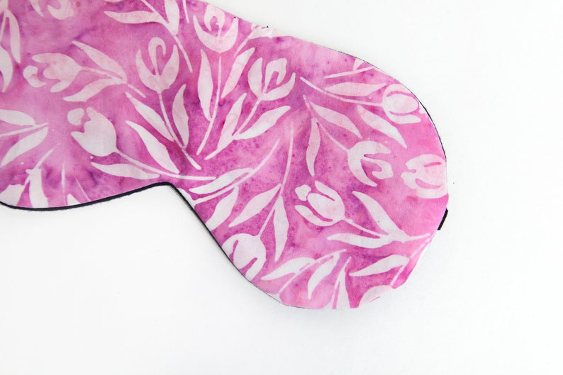 Pink Tulip Sleep Mask, Floral Sleeping Mask, Cotton Blindfold, Gift for Her, Under 20 image 10