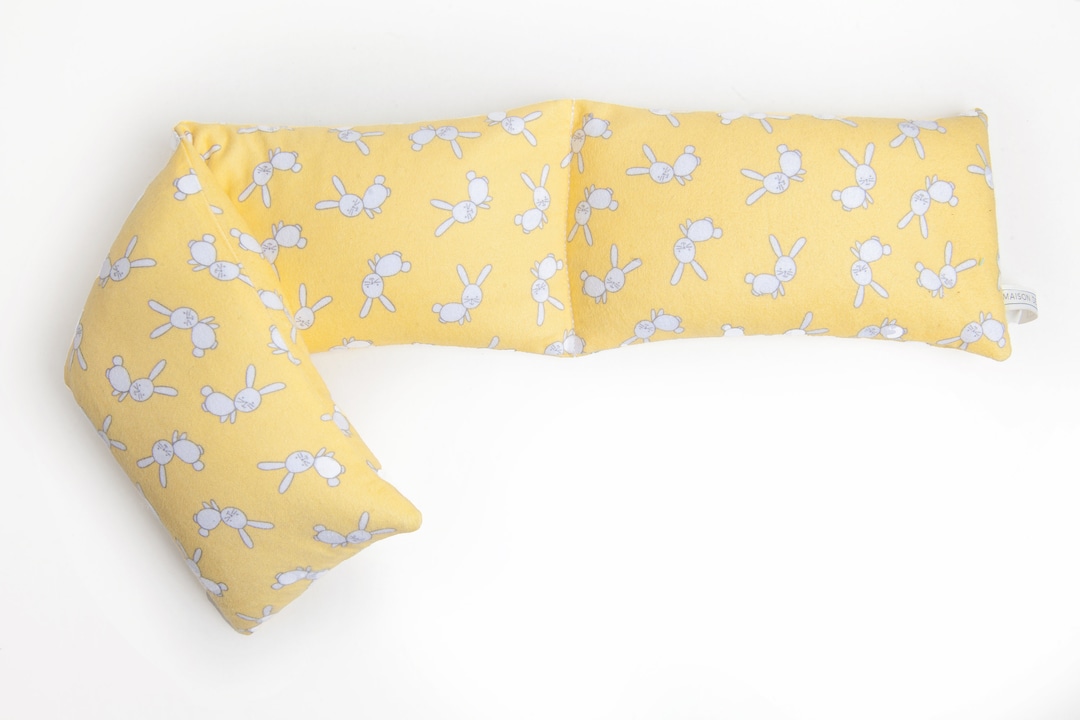 Yellow Bunny Heating Wrap, Rice Bag, Microwaveable Heat Pad, Neck Warmer, Reusable Microwave