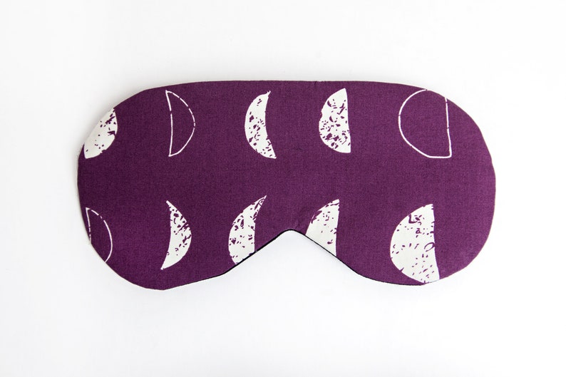 Phases of the Moon Sleeping Mask, Purple Blindfold, Eye Sleep Mask image 4