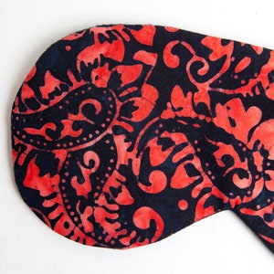 Red Black Sleep Mask, Gift for Valentine, Romantic Gift, Gift for Her image 7