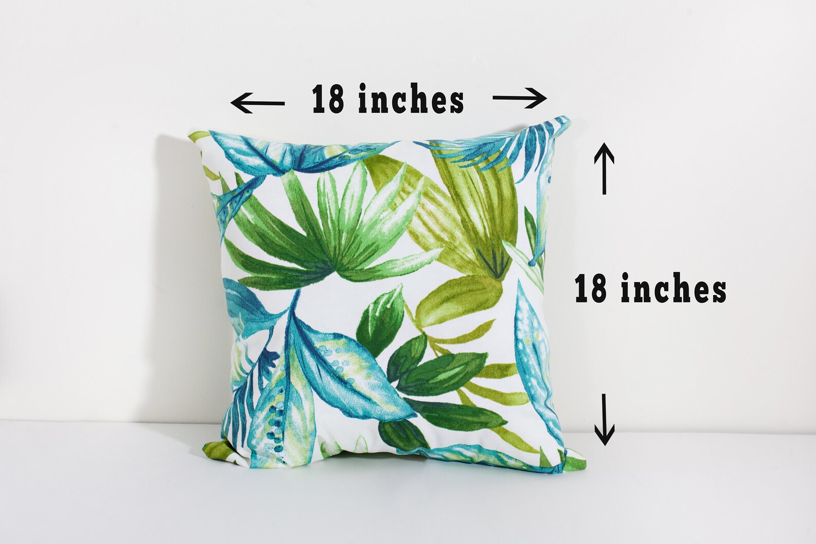 Tropical Blue Green Leaf Outdoor Pillows All Weather Pillow Etsy