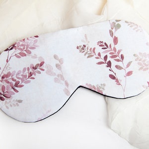 Pink Floral Sleep Mask, , Cotton Sleep Mask, Bridal Eye Mask, Travel Mask, Blindfold image 10