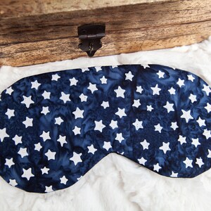 Navy Stars Sleeping Mask, Blindfold, Adjustable Eye Mask image 9