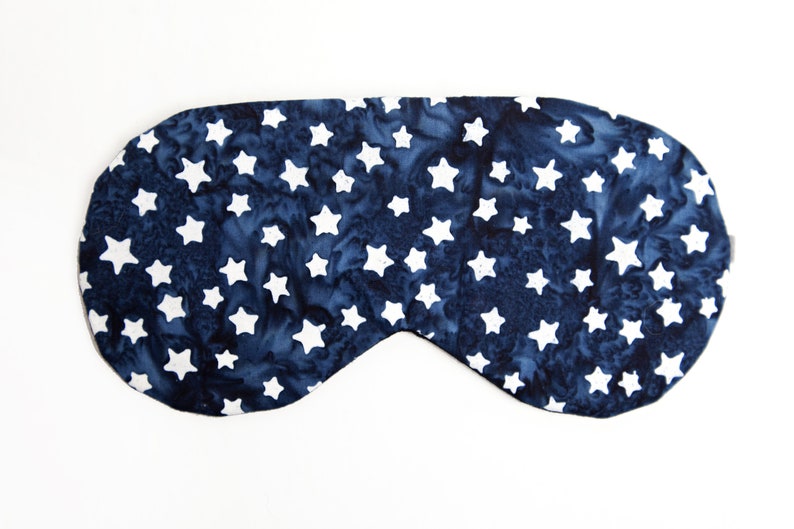 Navy Stars Sleeping Mask, Blindfold, Adjustable Eye Mask image 7