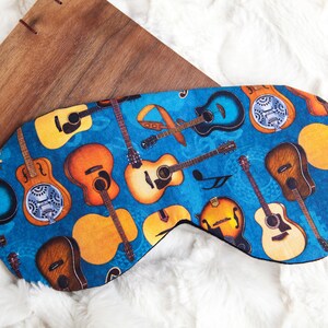 Guitar Sleep Mask, Sleeping Mask for Men, Gift for Him, Gift for Dad Brother Boyfriend image 1