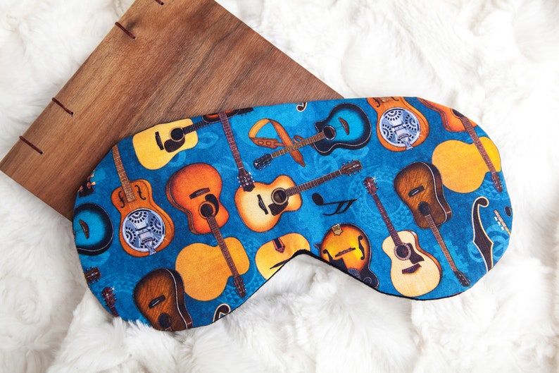 Guitar Sleep Mask, Sleeping Mask for Men, Gift for Him, Gift for Dad Brother Boyfriend image 1