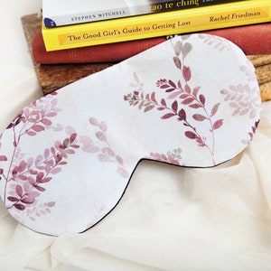 Pink Floral Sleep Mask, , Cotton Sleep Mask, Bridal Eye Mask, Travel Mask, Blindfold image 4