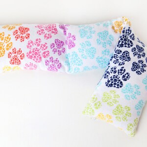 Paw Print Heating Pad, Microwaveable Heating Pack, Heat Wrap, Gift for Dog Lover, Rainbow Heat Pad, Cozy Gift image 4