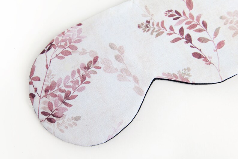 Pink Floral Sleep Mask, , Cotton Sleep Mask, Bridal Eye Mask, Travel Mask, Blindfold image 7