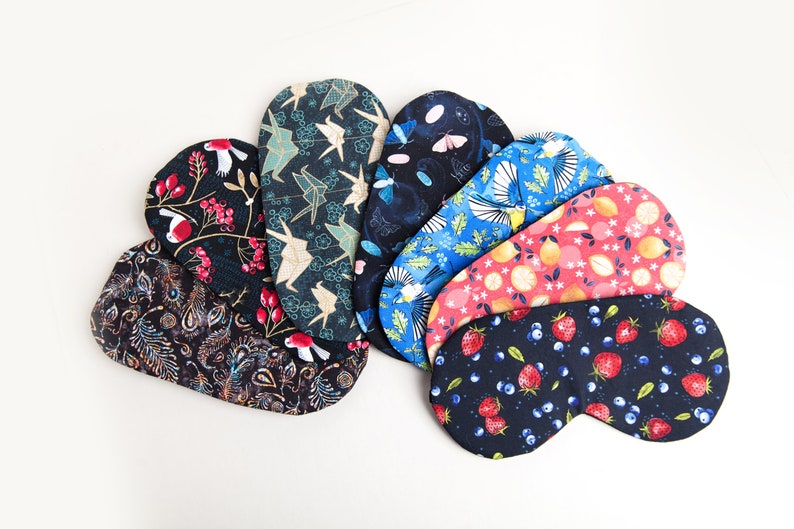 Bunny Sleep Mask, Rabbit Sleeping Mask, Navy Blindfold, New Mom Gift, Travel Eye Mask, Soft image 9