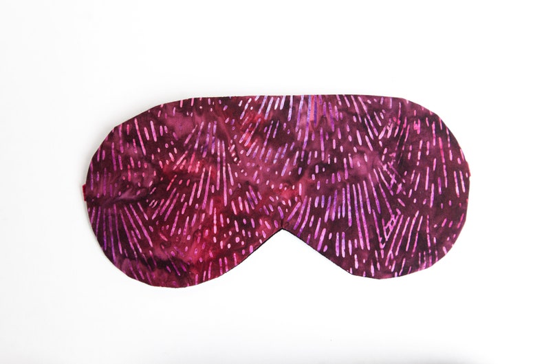 Celestial Sleeping Mask, Sleep Mask, Cotton Blindfold, Red Berry, Adjustable Eye Mask image 4