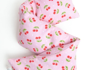 Cherry Heating Pad, Rice Bag, Microwaveable Neck Warmer, Heat Wrap, Reusable microwave heat pad, natural pain relief