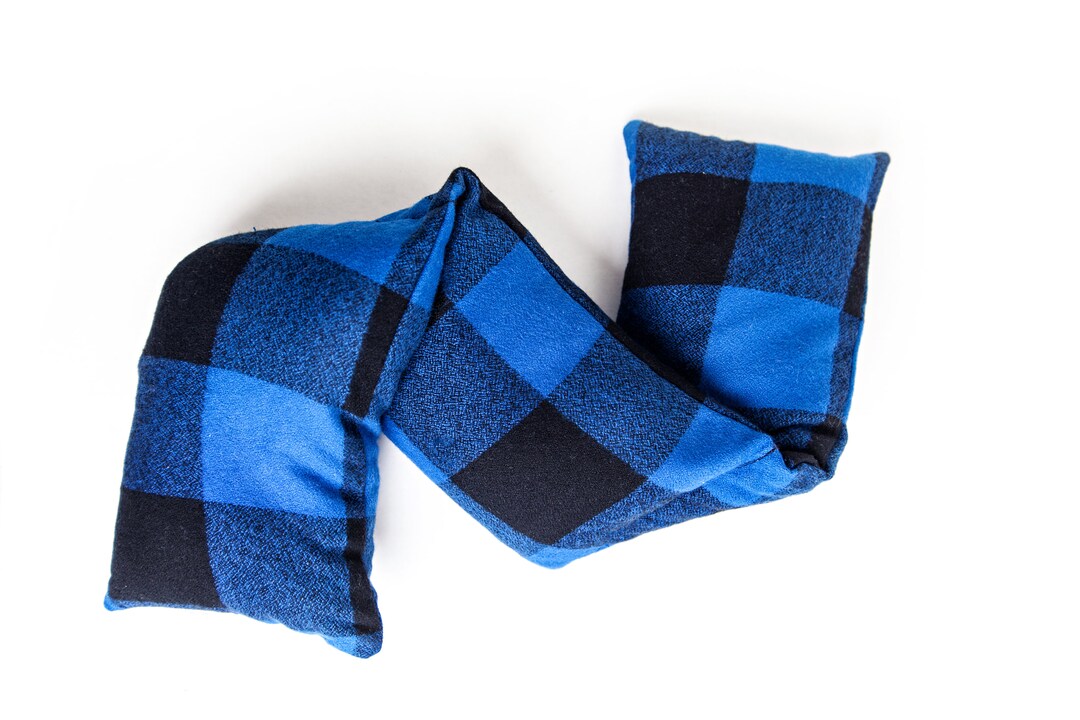 Blue Plaid Rice Bag, Heating Pad, Natural Lavender Heat Pad, Wellness
