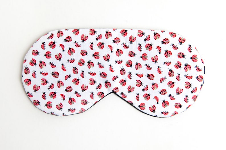 Lady Bug Sleep Mask, Gift for Garden, Self Care Gift, Sleeping Mask for mom image 9