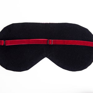 Celestial Sleeping Mask, Sleep Mask, Cotton Blindfold, Red Berry, Adjustable Eye Mask image 5