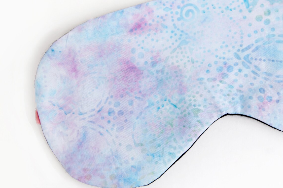 Tie Dye Blue Lavender Sleep Mask Sleeping Eye Mask Cotton Etsy