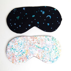 Moon Sleeping Mask, Celestial Sleep Mask, Navy Stars, Cotton Sleep Aid, Adjustable Eye Mask, Gift for New Mom Dad, Wellness Gift image 10