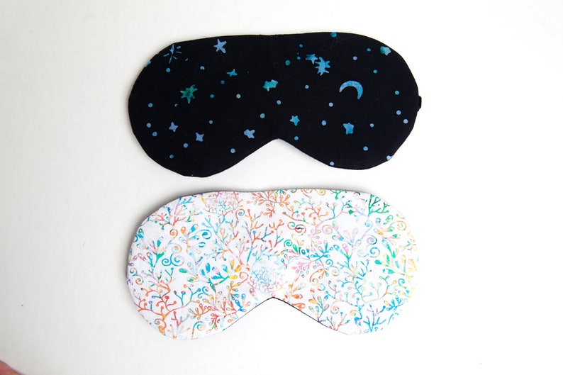 Moon Sleeping Mask, Celestial Sleep Mask, Navy Stars, Cotton Sleep Aid, Adjustable Eye Mask, Gift for New Mom Dad, Wellness Gift image 10