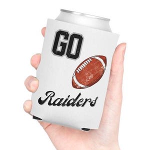 NFL Raiders Can Cooler Vegas Can Cozie Football Season Gift for Dad Go Raiders Can Cooler Drink Holder Beer Holder Football Gift Cold Drink