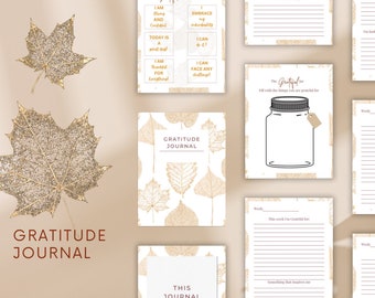 Gratitude Journal, Gratitude Journal Printable, Grateful, Journal Bundle, Weekly Journal, Daily Journal, Monthly Journal, Self Care Planner