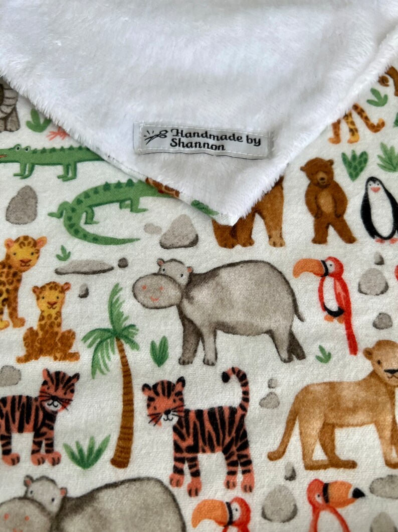 Zoo Animals Baby Blanket Riley Blake Zoo Animals Fabric Zoo Etsy