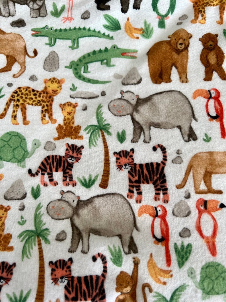 Zoo Animals Baby Blanket Riley Blake Zoo Animals Fabric Zoo Etsy