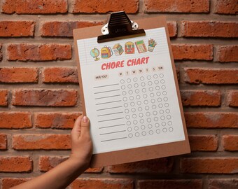 Chore chart, Chore checklist, School season, Chores, Kid chores, Responsibility chart, Gift for mom, Back to school Weekly chore checklist
