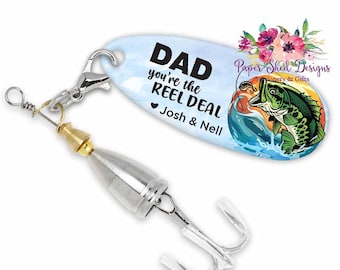 Personalised Fishing Lure, Personalised Fishing Hook, Fisherman Gift, Fishing Gift, Fathers Day Gift