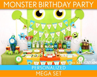 Little Monster Birthday Party - Mega Set Personalized Printable // Little Monster - B106Pz2