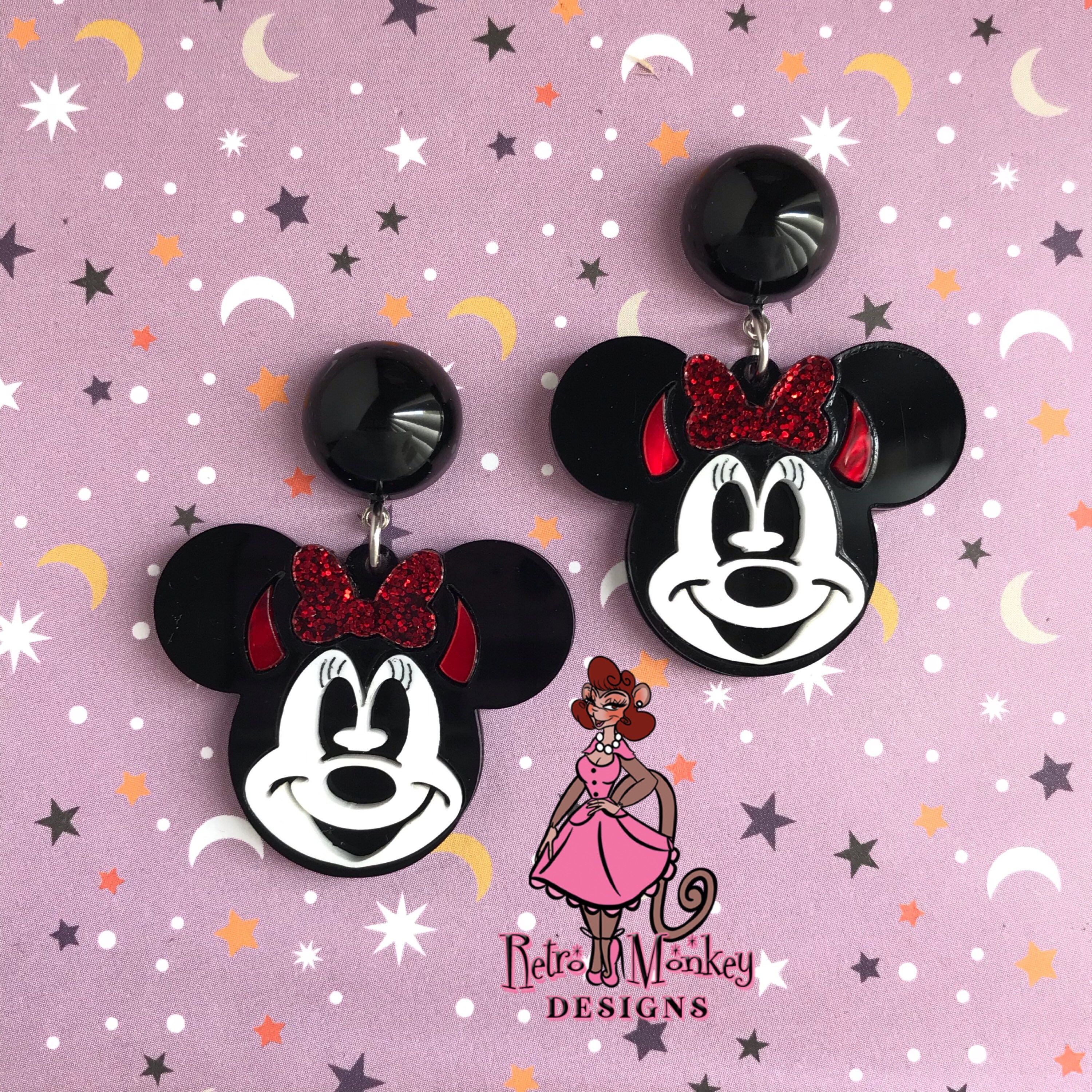 Minnie Devil Little Devil Minnie Mouse With Horns Disney Halloween Inspired Acrylic ...