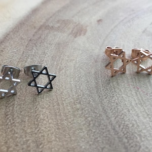 Star of david Jewelry, magen david earrings, jewish star, jewish symbol, Hanukkah gift, Bat Mitzvah gift, stud earrings, hamsa, israel