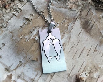 Fische Sternzeichen Halskette, Fische Anhänger, Astrologie Anhänger, Sternzeichen Schmuck, März Geburtstag, Februar Geburtstag Geschenk, Astronomie Halskette