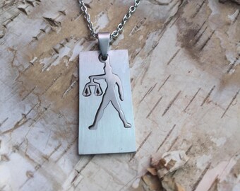 Waage Sternzeichen Halskette, Waage Anhänger, Astrologie Anhänger, Sternzeichen Schmuck, Frauen Halskette, September Geburtstag Geschenk, Astronomie Halskette