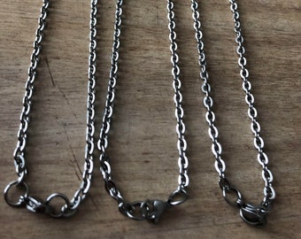 Chain for man, stainless steel chain, curb chain, mens necklace, mens jewelry, 3.5 mm chain, chain for woman, gift for husband, personalized