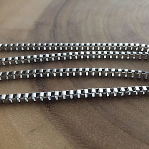 Chain necklace, Chain for man, stainless steel chain, Box chain, men's necklace, men's jewelry, 3 mm chain, chain for woman, gift for him