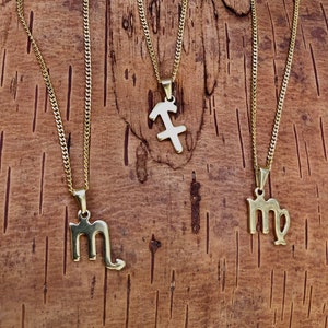 Astrology sign, Zodiac necklace, Scorpio  sign, Sagittarius sign, Virgo sign, horoscope jewelry, Astrology jewelry, birthday necklace