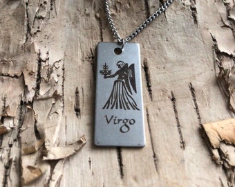 Virgo Necklace, Zodiac necklace, Virgo gift, Virgo zodiac, horoscope jewelry, Astrology jewelry, women astrology , September birthday
