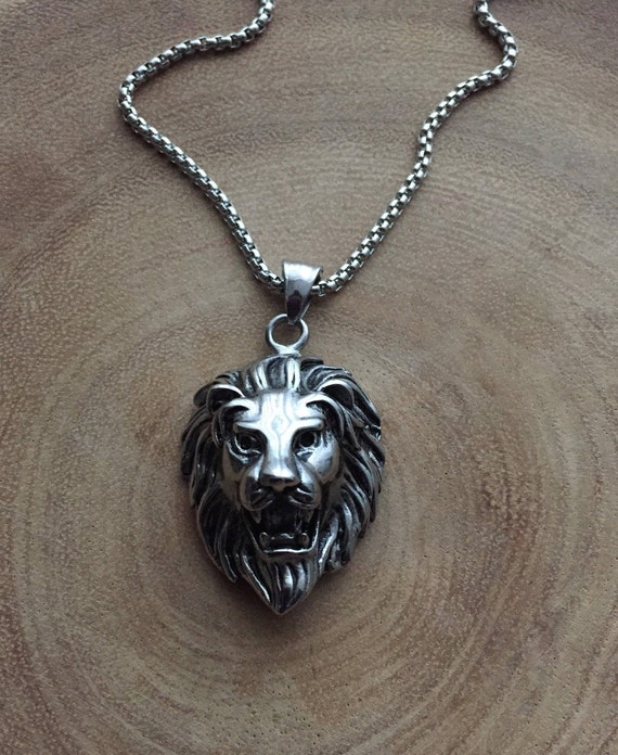 Details about / Sterling Silver 925 LEO Lion Necklace Jewelry Mens Mascot Pendant Gift Original