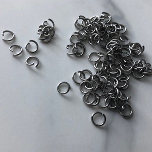 Jump rings, stainless steel jump rings, jewelry findings, bulk jewelry supply, 7 mm jump ring, DIY jewelry, jewelry making, jump ring