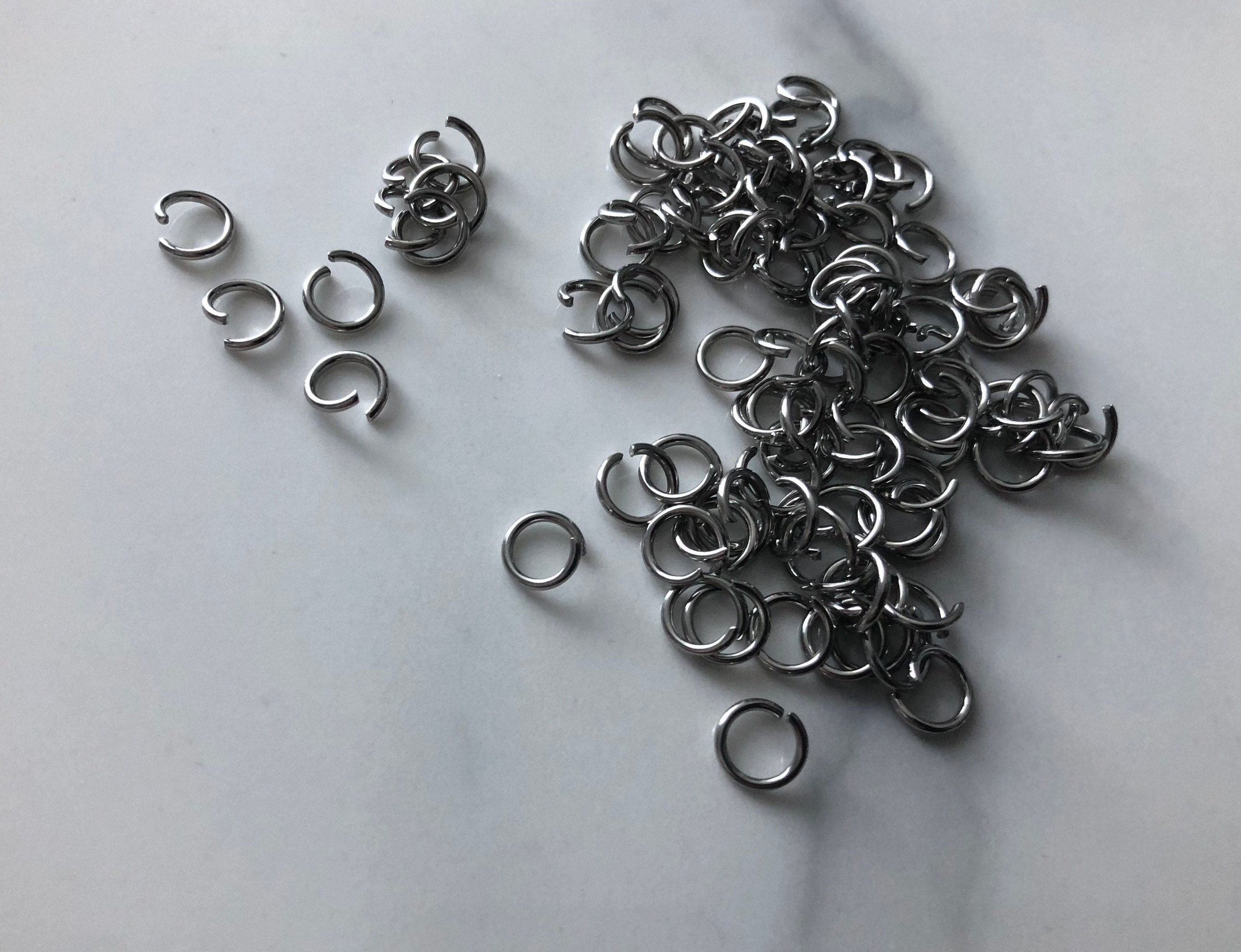 20 Pcs Bag of 4 mm 22g Silver Open Jump Rings