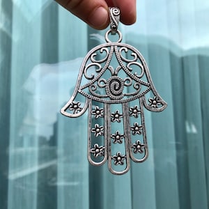 Big Hamsa charm, hand of fatima, jewelry making, jewelry findings, miriam hand, DIY jewelry, bulk order, Jewish charm, Kabbalah, large hamsa