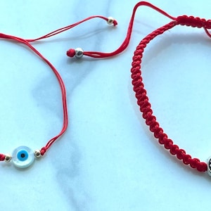 Red string,Hamsa hand bracelet, Red Kabbalah Bracelet, evil eye bracelet, protection bracelet, bat mitzvah, kabbalah jewelry, Jewish jewelry