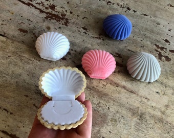 Sea shell jewelry box, velvet gift box, ring box, jewelry box, treasure box, jewelry packaging, jewelry display, jewelry bags, favor bags