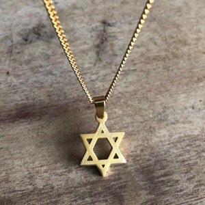 Star of david necklace , Magen david charm, Men&#39;s necklace, Judaika jewelry, Jewish symbol, Bar mitzva, Israeli jewelry, hamsa necklace