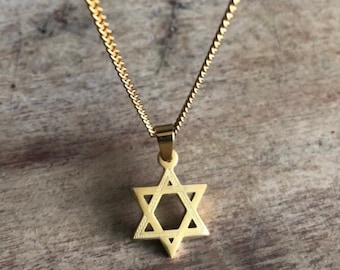 Collier étoile de david, breloque Magen david, collier pour hommes, bijoux Judaika, symbole juif, Bar mitzva, bijoux israéliens, collier hamsa