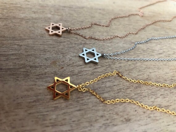Star of David Necklace Magen David Jewelry Men s Necklace Bat