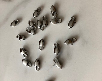 Lobster clasp, stainless steel lobster clasp, lobster claw clasp, jewelry findings, clasp for necklace, DIY jewelry, 10 claps, bulk order