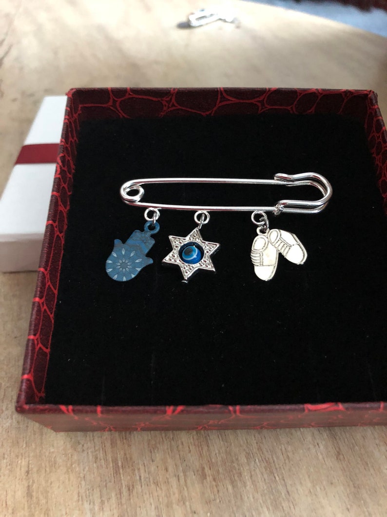 baby evil eye pin baby shower gift magen david baby Stroller pin hamsa jewish baby gift,star of david kabbalah charm Israeli gift